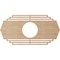 Ekena Millwork Chrysler Wood Fretwork Pierced Ceiling Medallion, Alder, 18"W x 9"H x 4 3/4"ID x 1/4"T CMWP18X09X0250CSAL - alternate 4